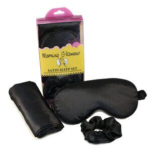 Ultimate Sleep Set Satin Pillowcase, Eye mask and Scrunchie (Leopard pink)